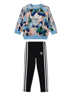 Conjunto Chandal Adidas Crew Flower Print Niña