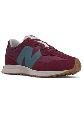 Zapatillas New Balance 327 Granate Para Kids