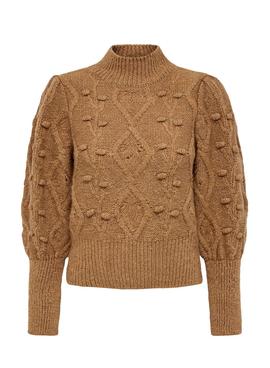 Jersey Only Poppy Highneck Marron Para Mujer