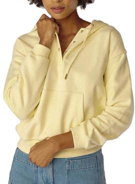 Sudadera Naf Naf Felpa Beige Para Mujer