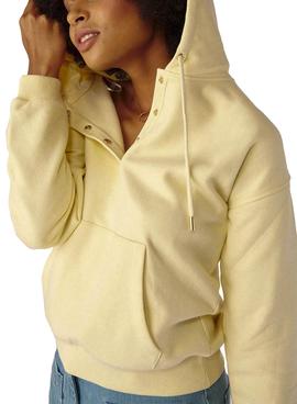 Sudadera Naf Naf Felpa Beige Para Mujer