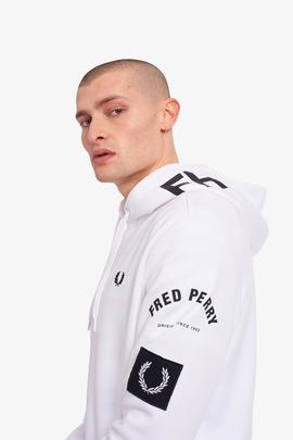 Sudadera Fred Perry Interlock Blanco Para Hombre