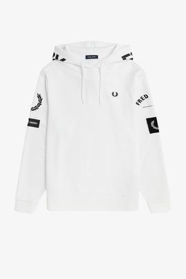Sudadera Fred Perry Interlock Blanco Para Hombre