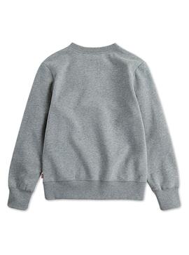 Sudadera Levis Oversized Batwing Gris Para Niño