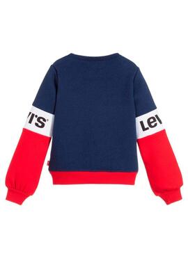 Sudadera Levis Colorblock Rojo Para Niña