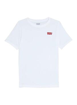 Camiseta Levis Chest Hit Blanco Para Niño