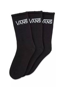 Pack Calcetines Vans Classic Crew Negro Niño Niña