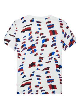 Camiseta Tommy Hilfiger Multi Flag Blanco 