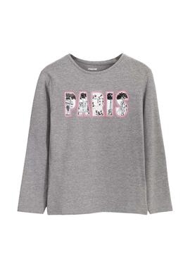 Camiseta Mayoral Paris Lentejuelas Gris Para Niña