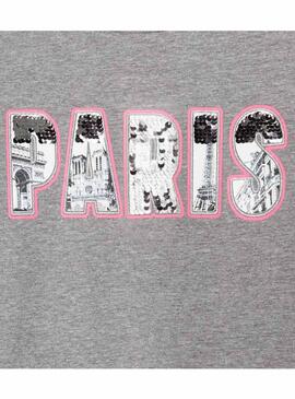 Camiseta Mayoral Paris Lentejuelas Gris Para Niña