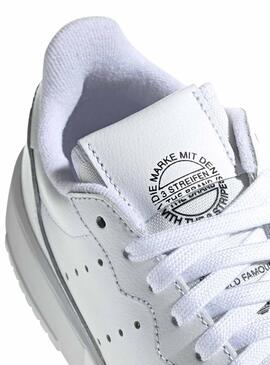 Zapatillas Adidas Supercourt Junior Piel Blanco 