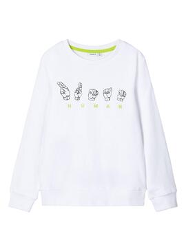 Sudadera Name It Lexo Blanco para Niño