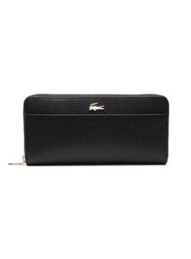 Billetera Lacoste Chantaco Negro Mujer