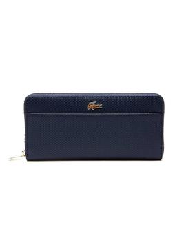 Billetera Lacoste Chantaco Azul Mujer