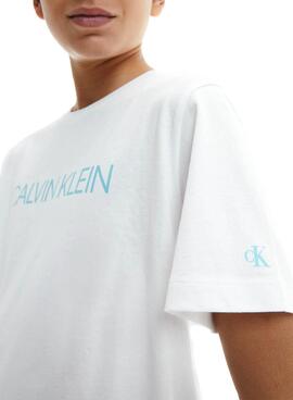 Camiseta Calvin Klein Institutional Blanco Niño
