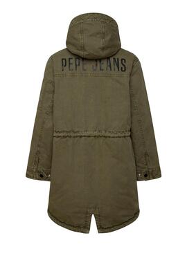 Parka Pepe Jeans Dave Verde para Niño