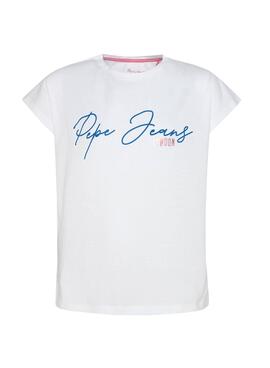 Camiseta Pepe Jeans Monet Blanco para Niña