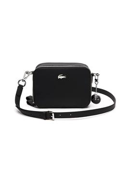 Bolso Lacoste Double Zip Negro Mujer