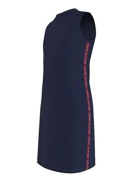 Vestido Tommy Hilfiger Tape Sports Azul Para Niña