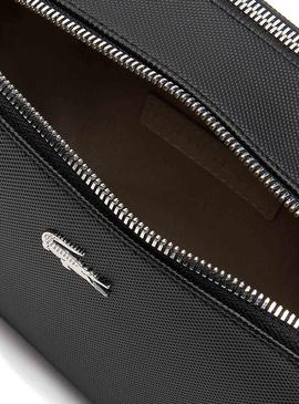 Bolso Lacoste Double Zip Negro Mujer