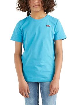 Camiseta Levis Batwing Chest Azul Para Niño