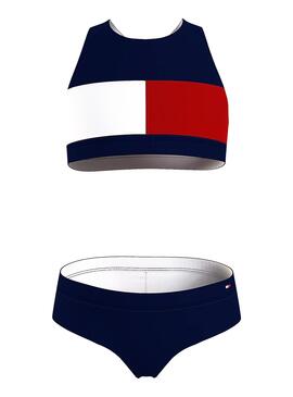 Bikini Tommy Hilfiger Cropped Azul Marino Niña