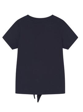 Camiseta Name It Daisi Azul Marino Para Niña
