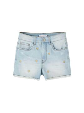 Shorts Name It Becky Azul Claro Para Niña