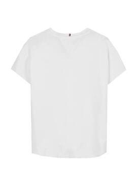 Camiseta Tommy Hilfiger Satin Blanco Para Niña