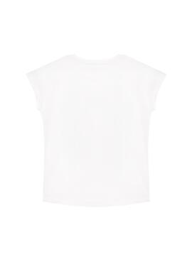 Camiseta Pepe Jeans Maca Optic Blanco Para Niña
