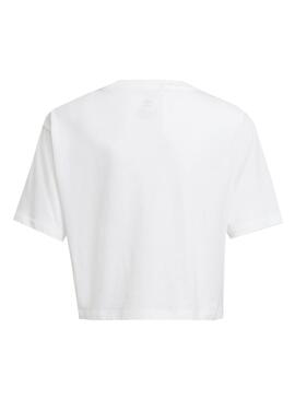 Camiseta Adidas Crop Tee Blanco Para Niña