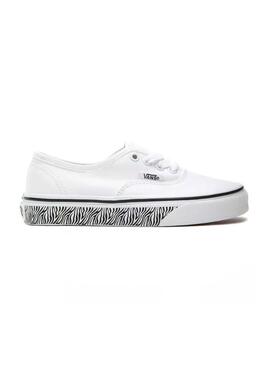 Zapatillas Vans Authentic Blanco Zebra Para Niña