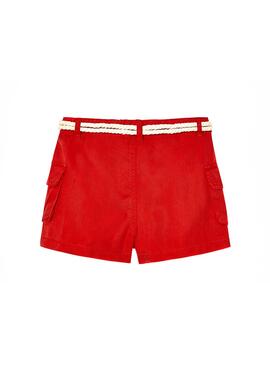 Short Mayoral Fluido Amapola Rojo Para Niña