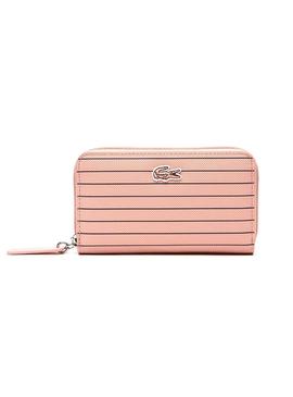Cartera Lacoste Rayas Rosa Mujer