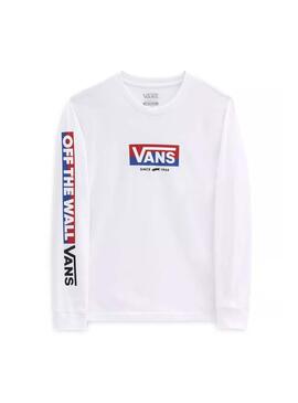 Camiseta Vans Easy Logo Blanco Para Niño
