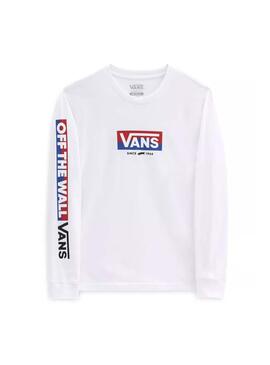 Sudadera Vans Easy Logo Blanco Para Niño