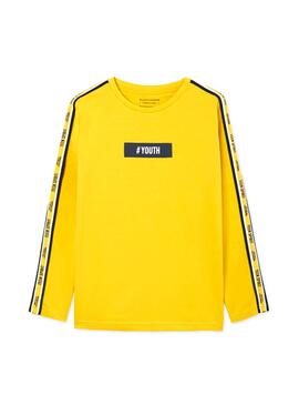 Camiseta Mayoral Cintas Oro Amarillo Para Niño