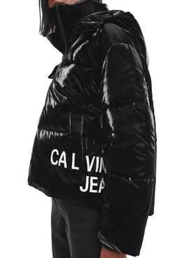 Plumífero Calvin Klein Jeans Oversized Negro Mujer