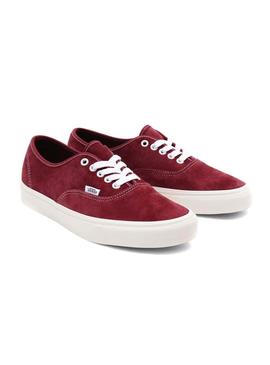 Zapatillas Vans Authentic Granate Ante Para Mujer