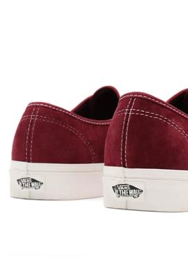 Zapatillas Vans Authentic Granate Ante Para Mujer