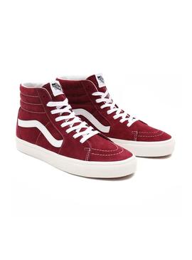 Zapatillas Vans Sk8-Hi De Ante Granate Para Mujer