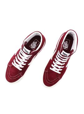 Zapatillas Vans Sk8-Hi De Ante Granate Para Mujer