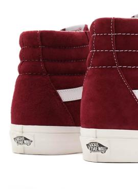 Zapatillas Vans Sk8-Hi De Ante Granate Para Mujer