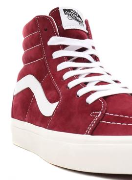 Zapatillas Vans Sk8-Hi De Ante Granate Para Mujer