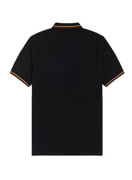 Polo Fred Perry Manga Corta Negro para Hombre