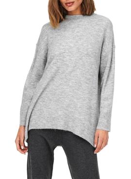 Jersey Only Silja Gris para Mujer