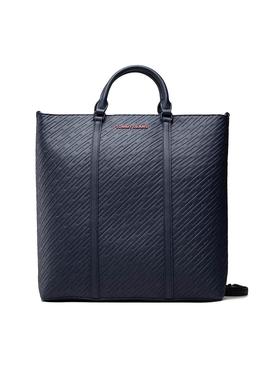 Bolso Tommy Jeans Tote Emboss Azul para Mujer