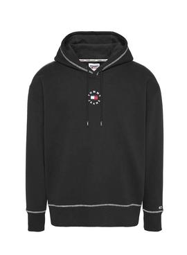 Sudadera Tommy Hilfiger Tiny Circular Negro Hombre