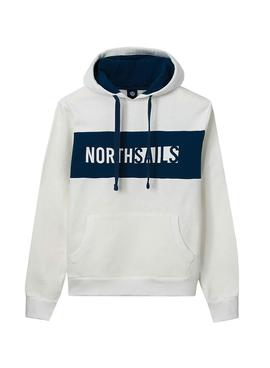 Sudadera North Sails Organic Fleece Blanco Hombre