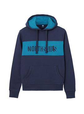 Sudadera North Sails Organic Fleece Azul Hombre